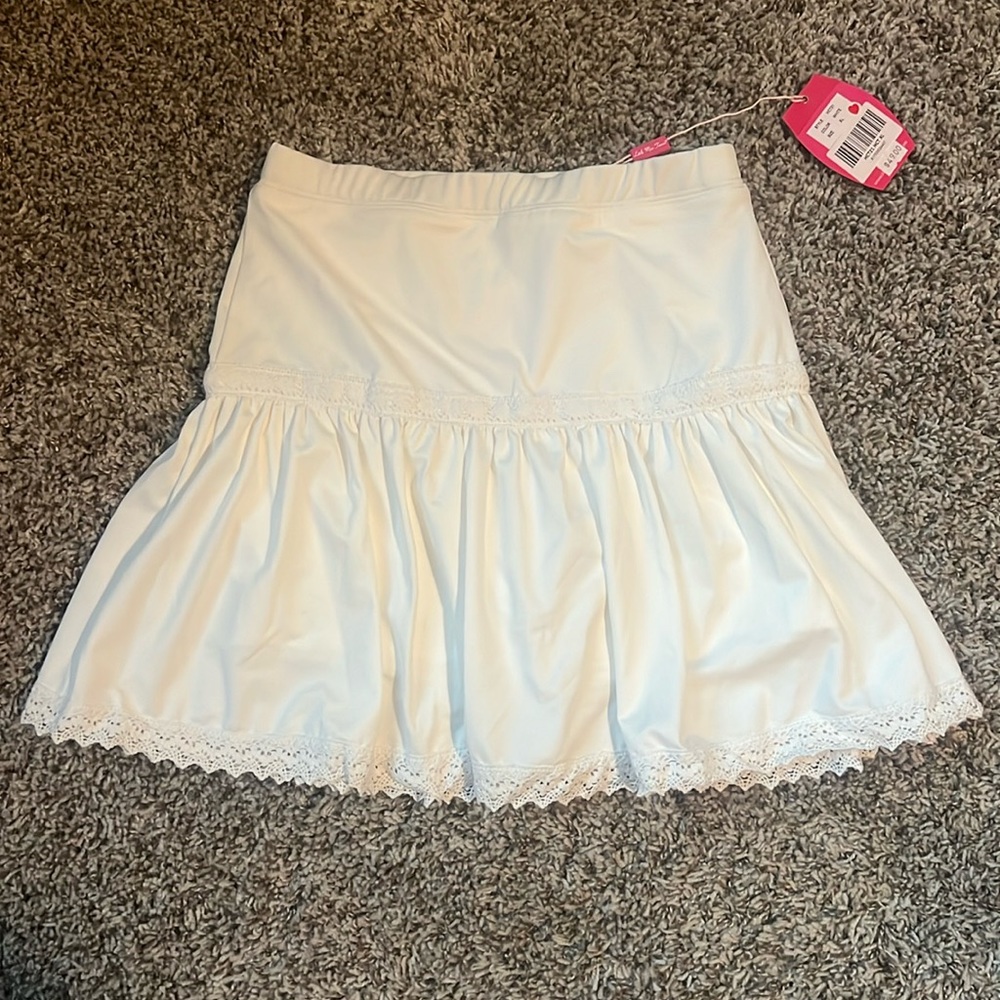 White tennis skirt